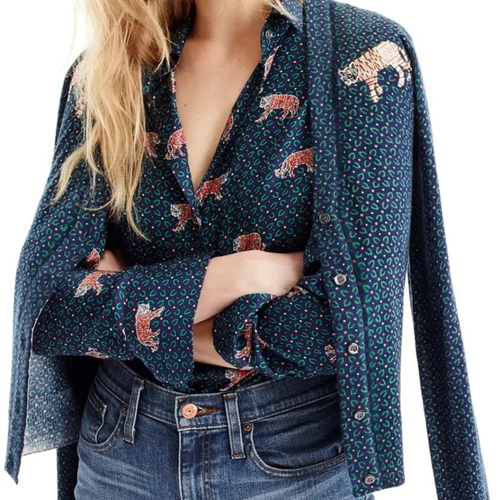 "Mens-y Cardigan" with Tiger Patch